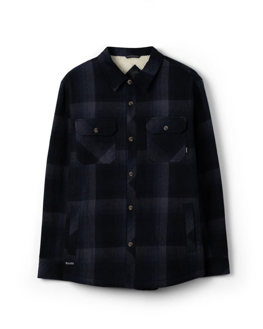 Woody Mens Borg Lined Shacket In Dark Blue