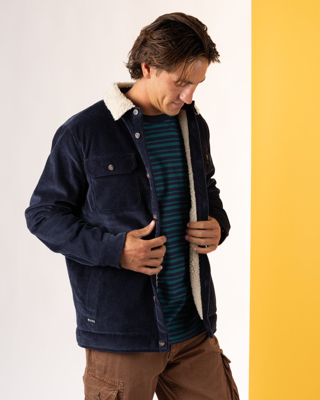 Zeke 2 - Mens Corduroy Shacket - Blue