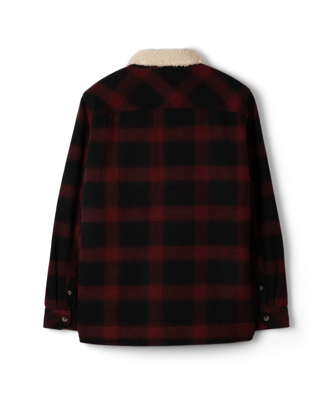 Fisher Mens Borg Lined Shacket In Dark Red