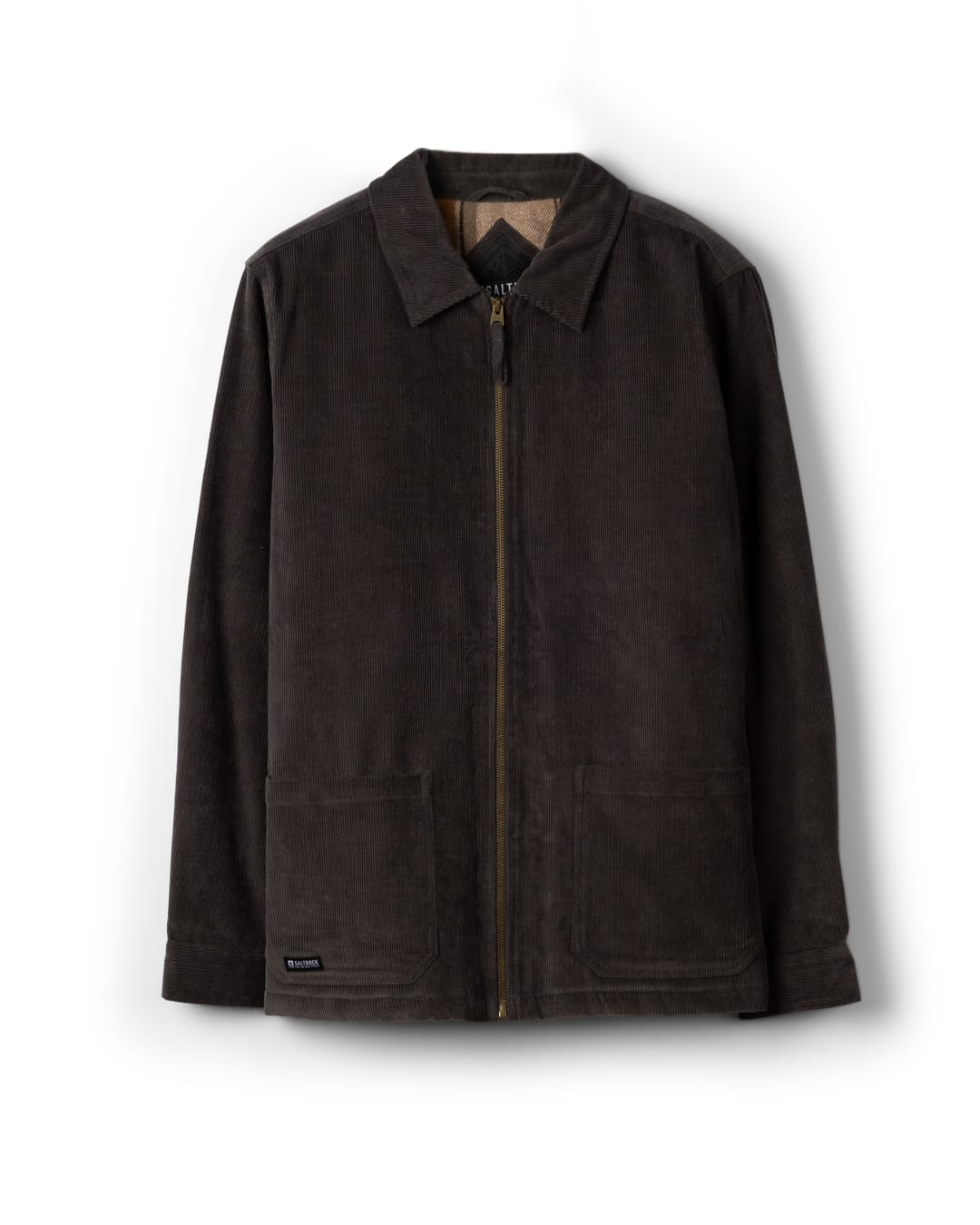 Xander Mens Corduroy Shacket In Dark Grey