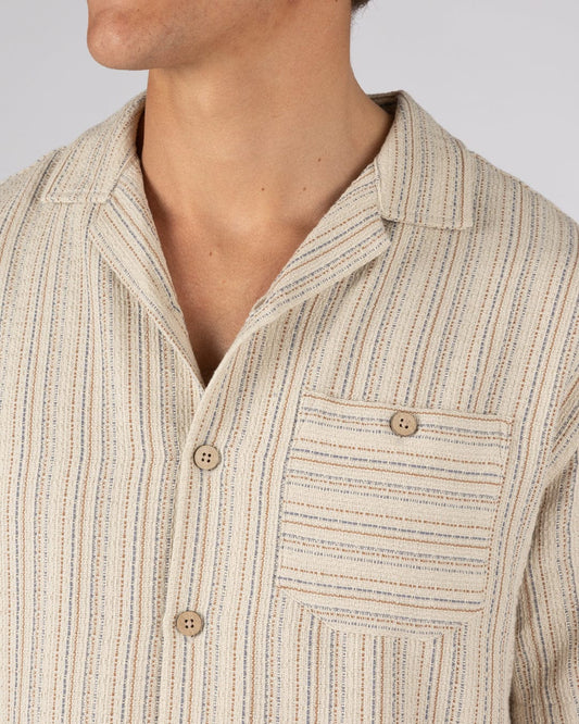 Resort Shirt - Mens Short Sleeve Shirt - Cream