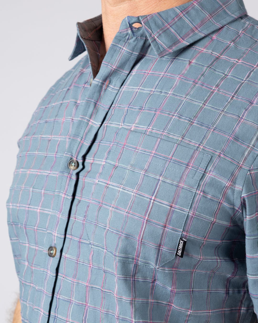 Isaad - Mens Short Sleeve Shirt - Blue