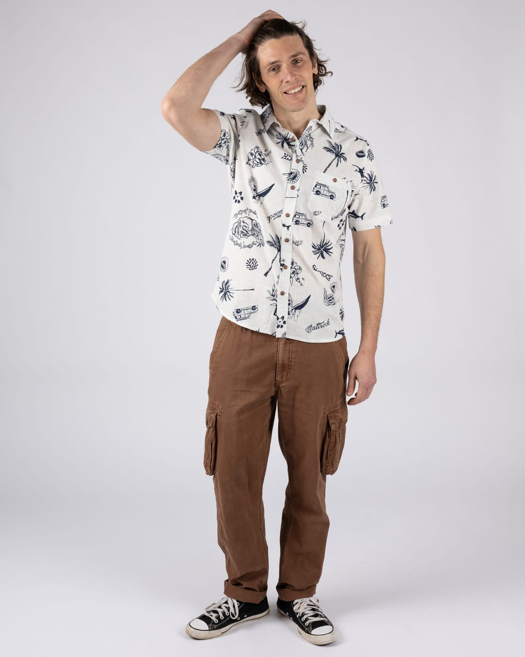 Summer Souls Short Sleeve Shirt in Cream