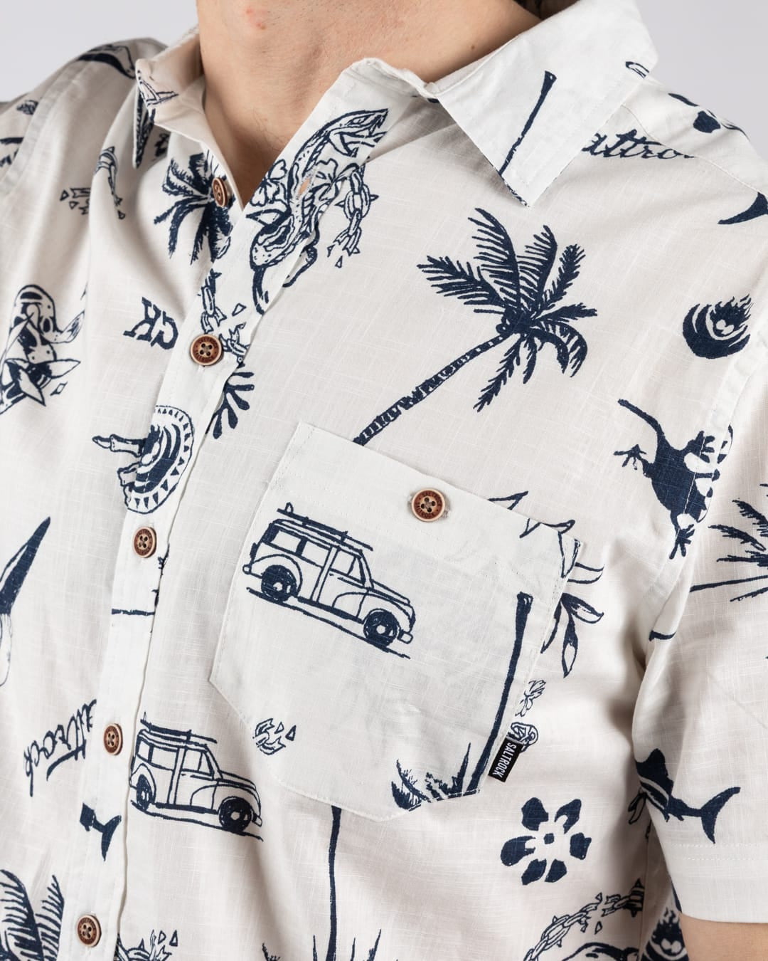 Summer Souls Short Sleeve Shirt in Cream