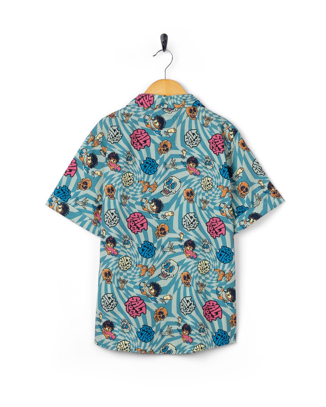 Lush Waves Kids Short Sleeve Shirt in Light Blue