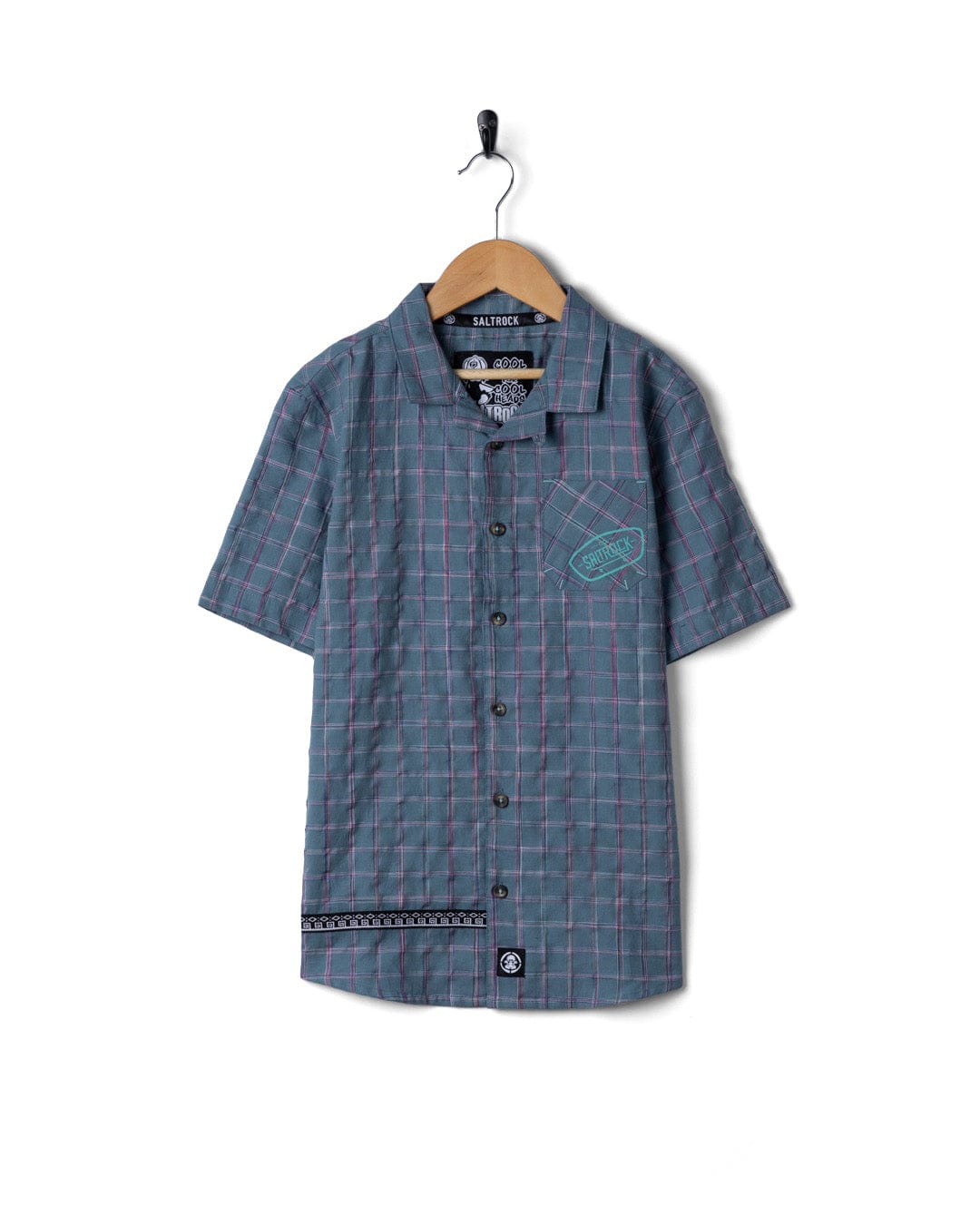 Isaad Kids Short Sleeve Shirt in Blue