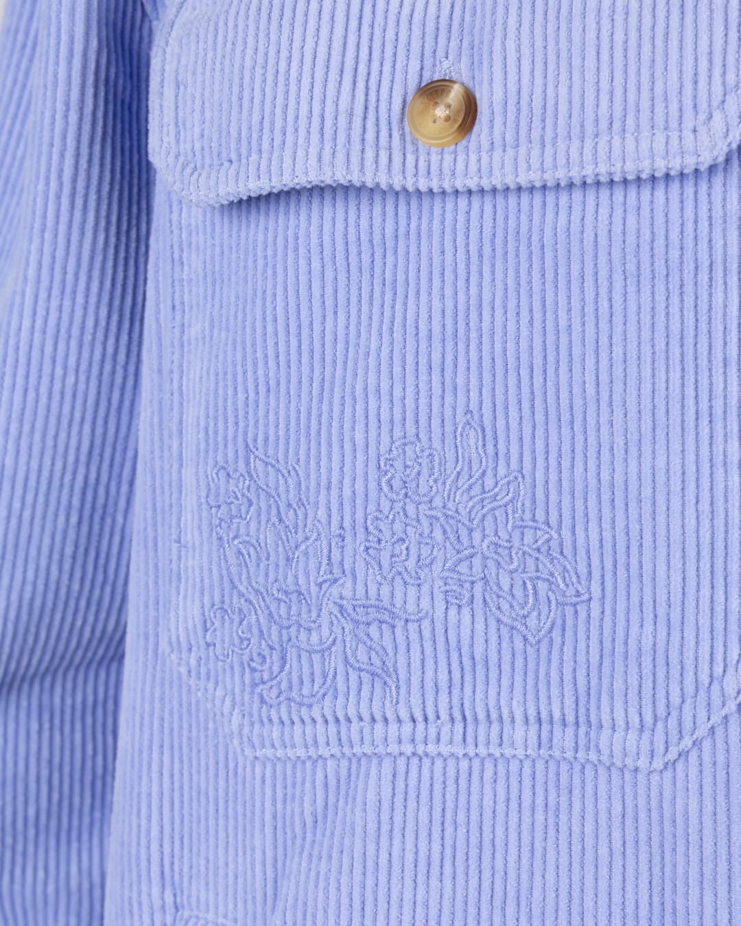 Emily Womens Corduroy Shirt in Light Purple