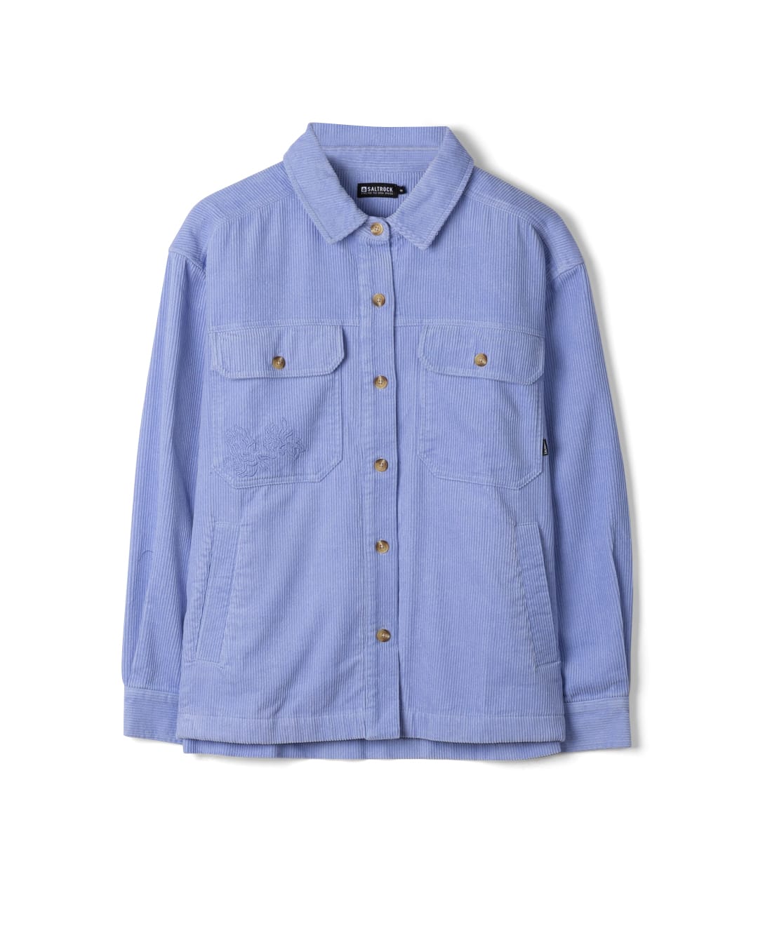 Emily Womens Corduroy Shirt in Light Purple