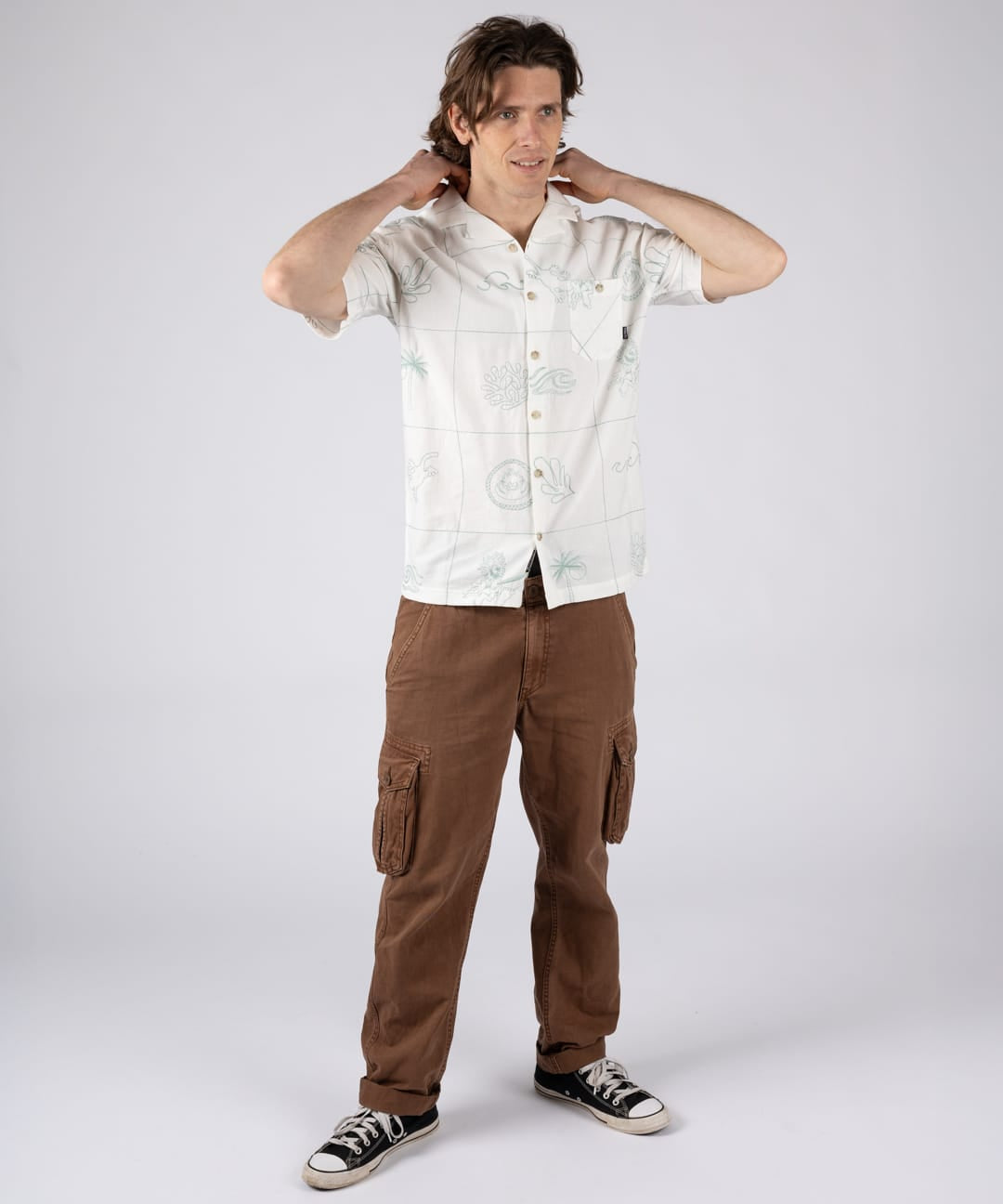 Little Creatures Mens Icon Short Sleeve Shirt in Cream