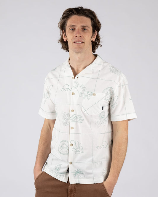 Little Creatures Mens Icon Short Sleeve Shirt in Cream