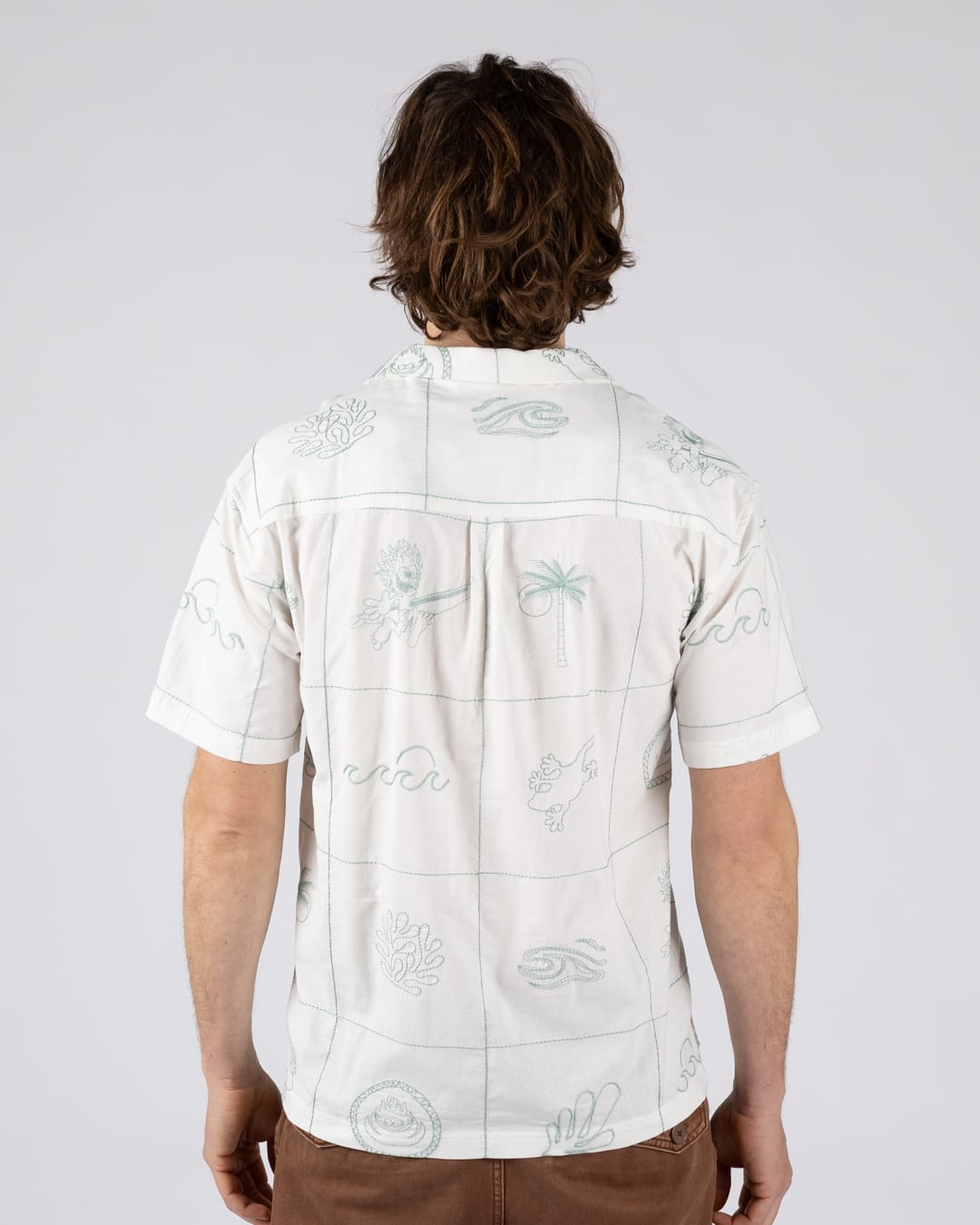 Little Creatures Mens Icon Short Sleeve Shirt in Cream