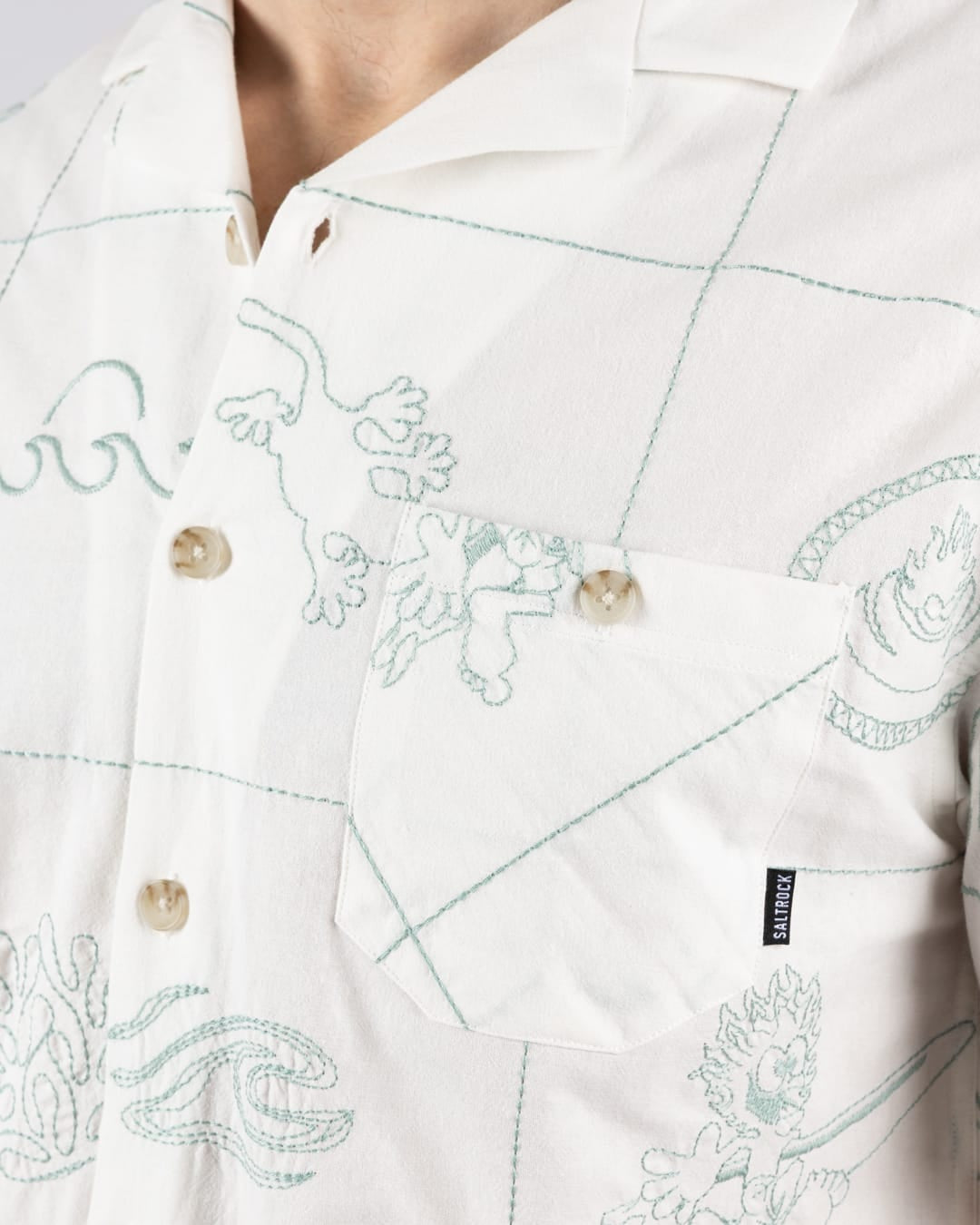 Little Creatures Mens Icon Short Sleeve Shirt in Cream