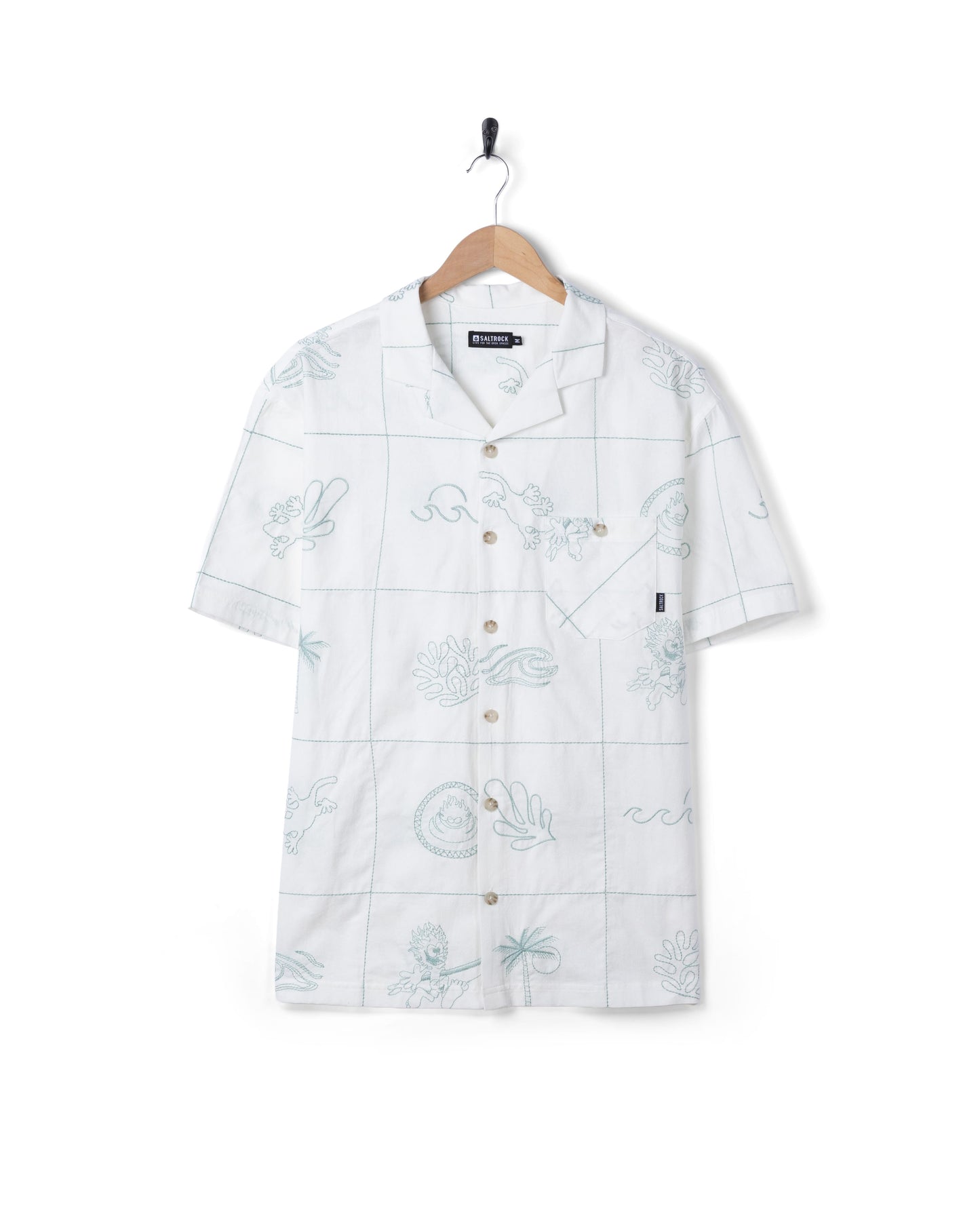 Little Creatures Mens Icon Short Sleeve Shirt in Cream