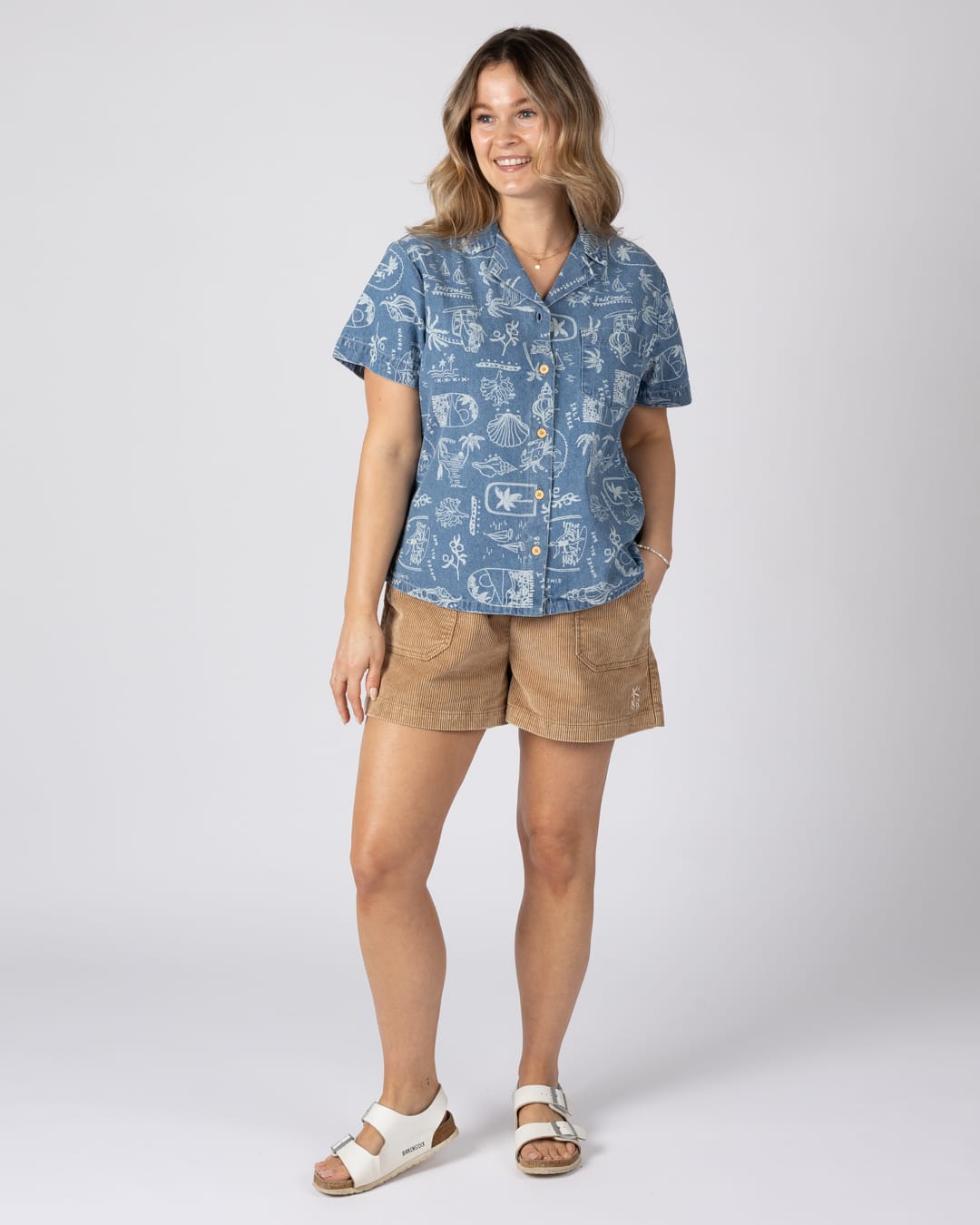 Island Life Short Sleeve Shirt in Blue