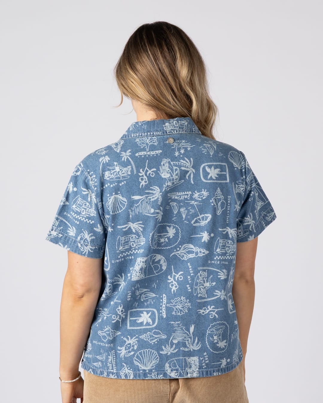 Island Life Short Sleeve Shirt in Blue