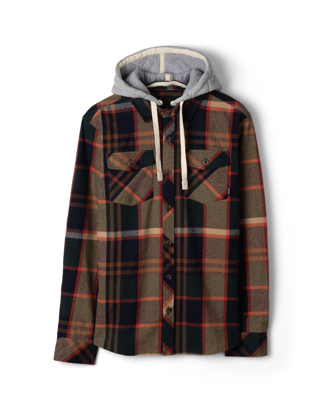 Beale Mens Hooded Shirt in Green