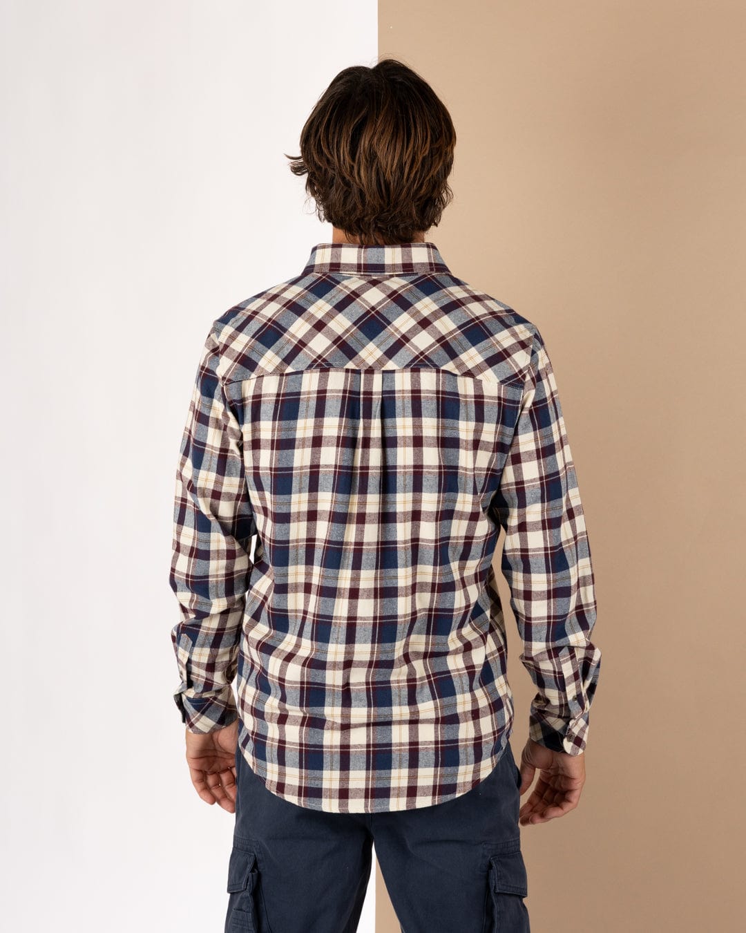 Miles - Mens Flannel Shirt - Purple Check