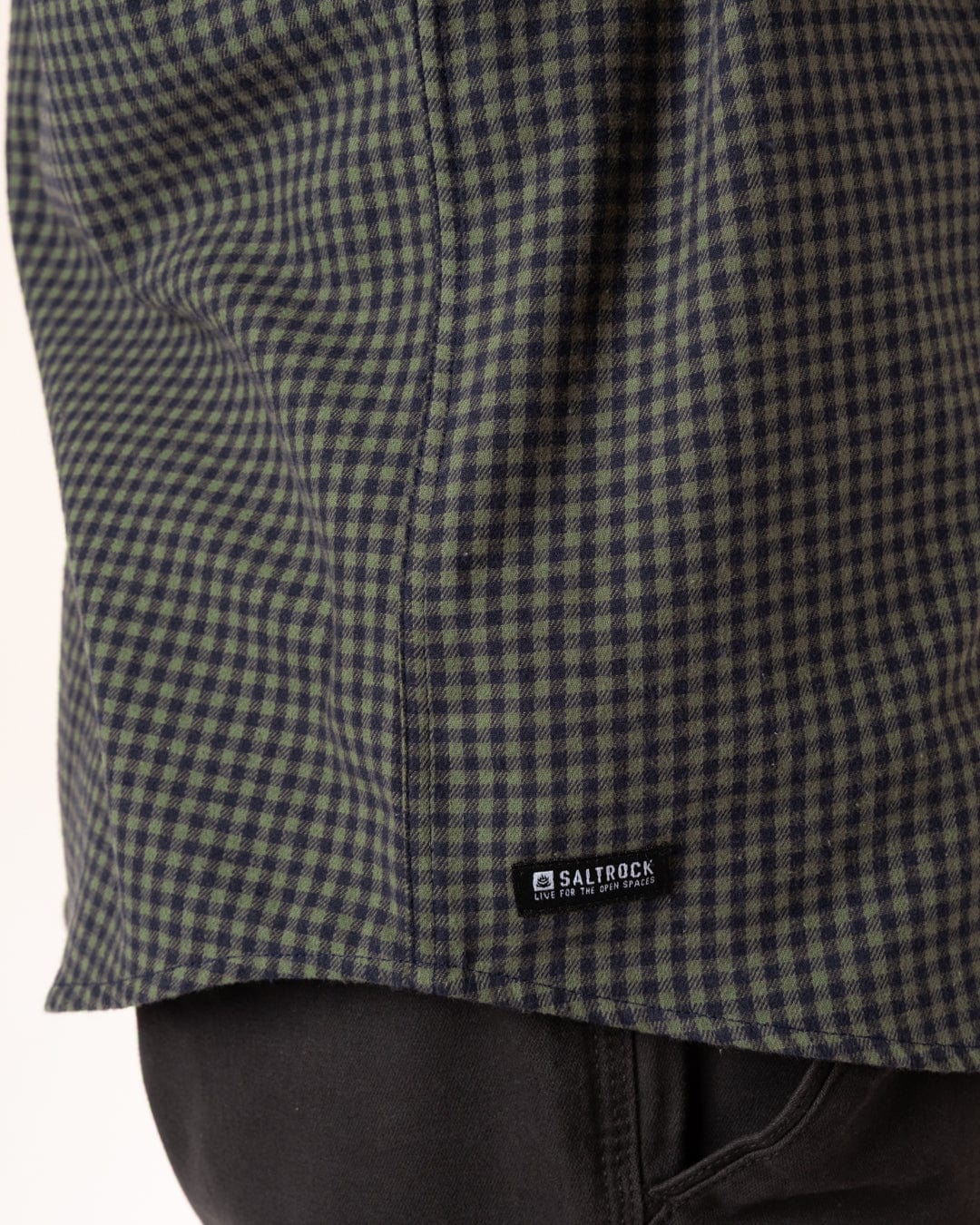 Miles - Mens Flannel Shirt - Green/Navy Check