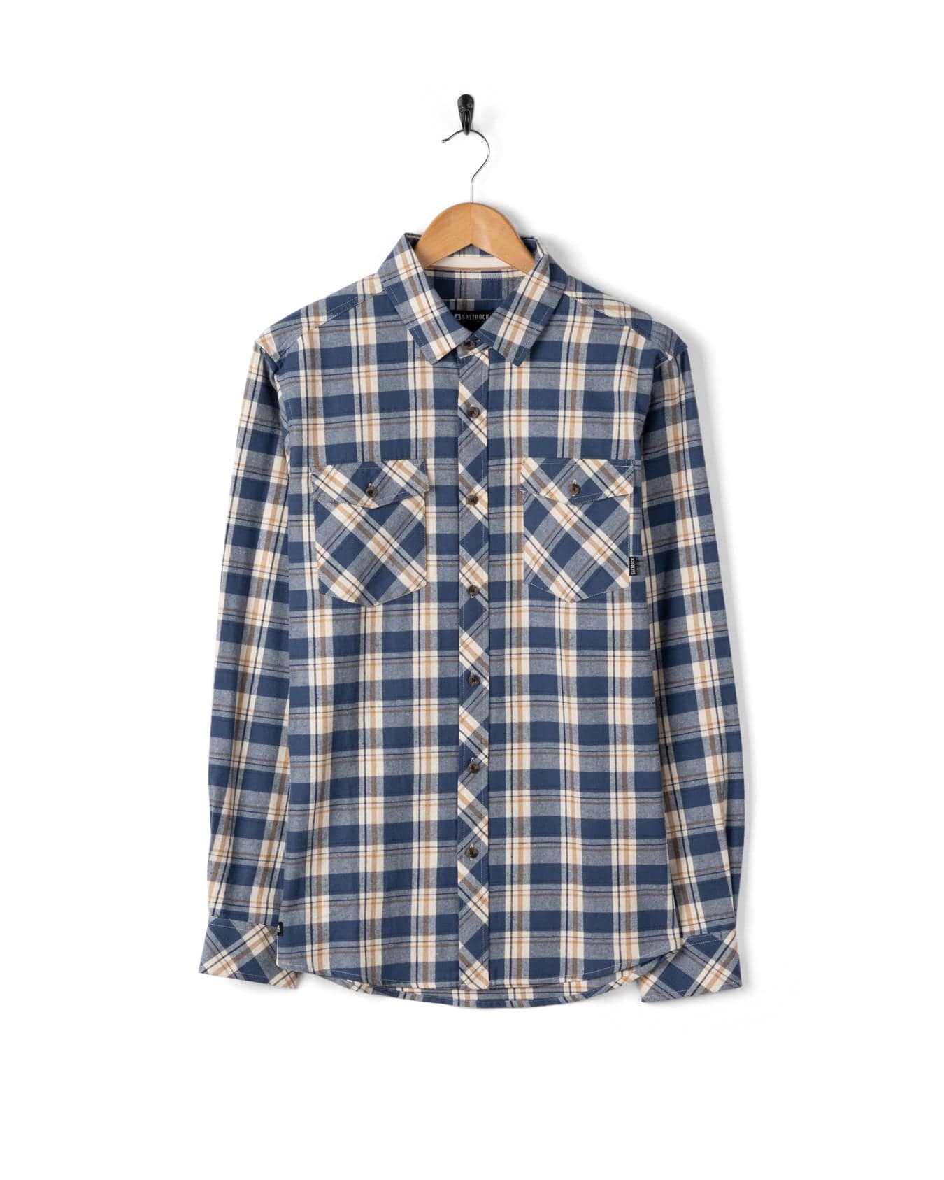 Miles - Mens Flannel Shirt - Blue Check