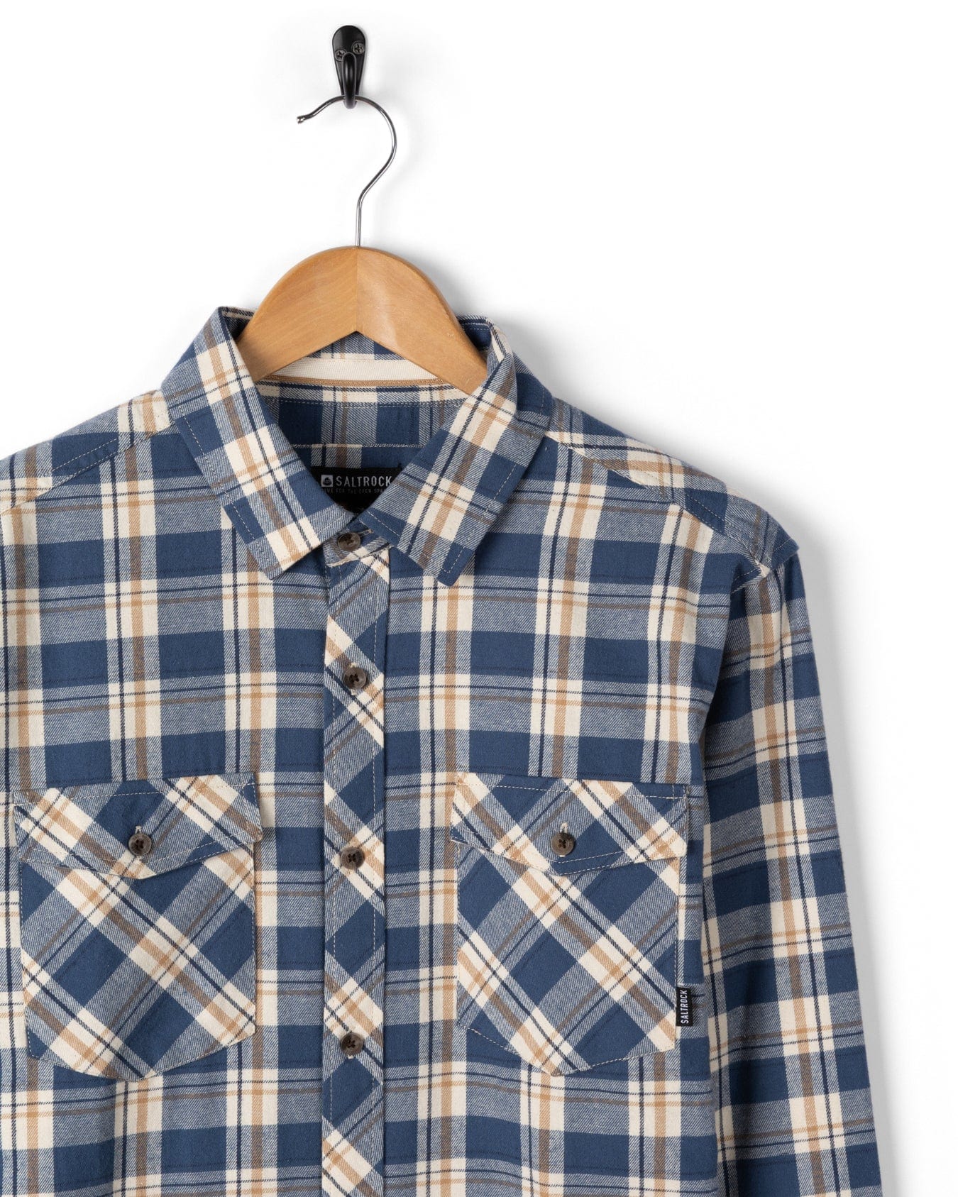 Miles - Mens Flannel Shirt - Blue Check