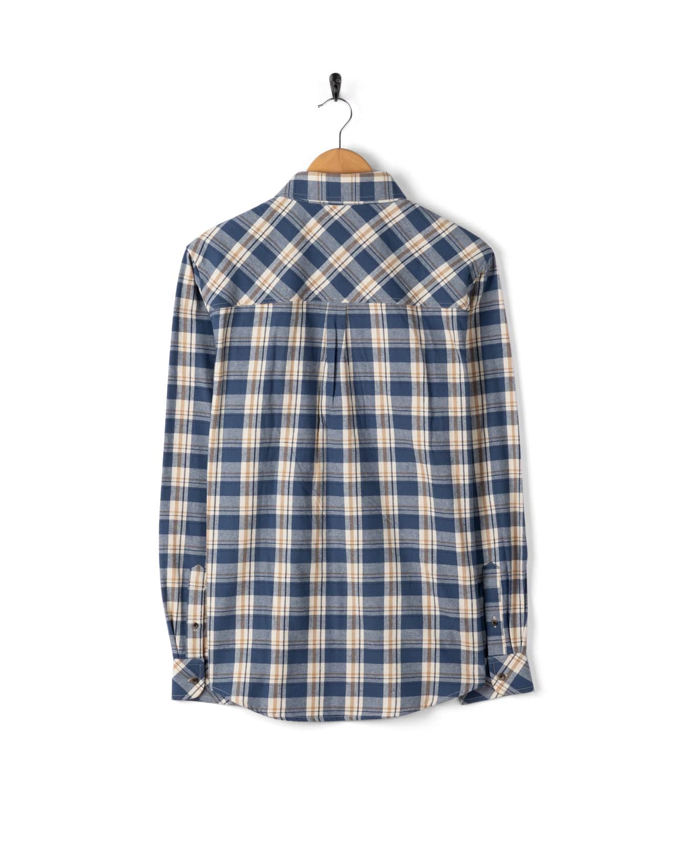Miles - Mens Flannel Shirt - Blue Check