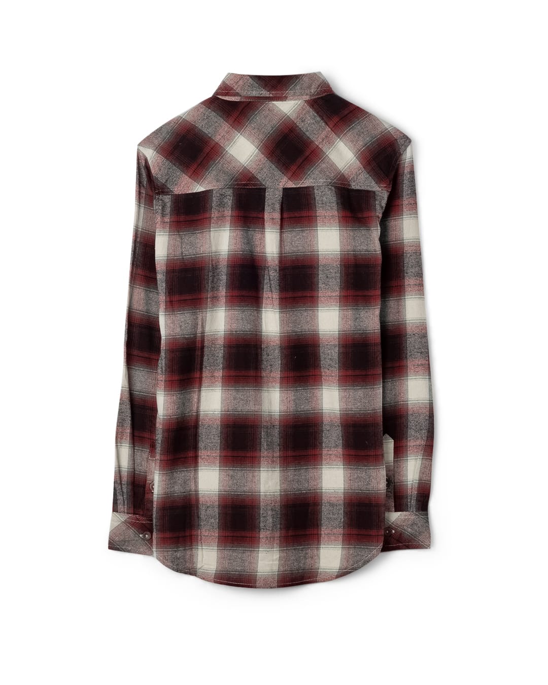 Miles Mens Flannel Shirt in Dark Red