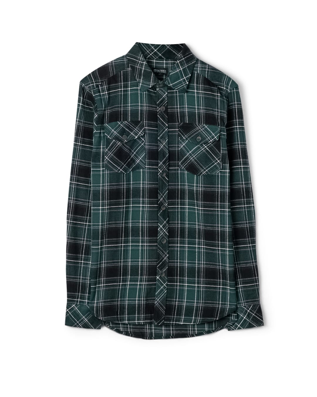 Miles Mens Long Sleeve Shirt In Green/Grey Check