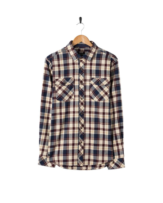 Miles - Mens Flannel Shirt - Purple Check
