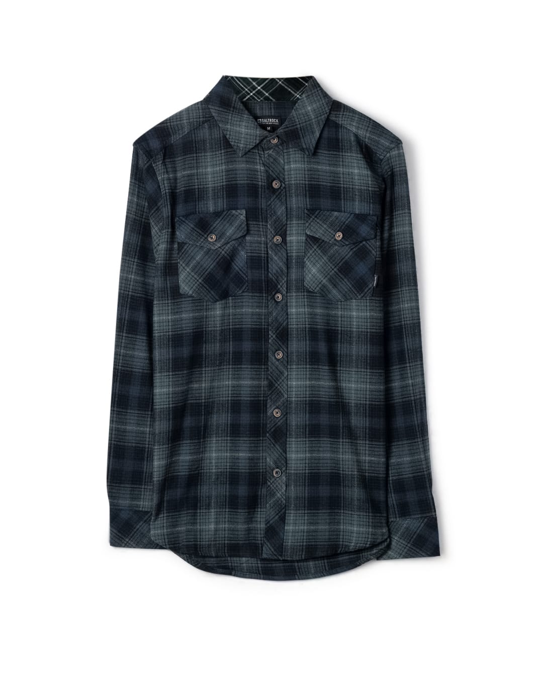 Miles Mens Flannel Shirt in Blue Check