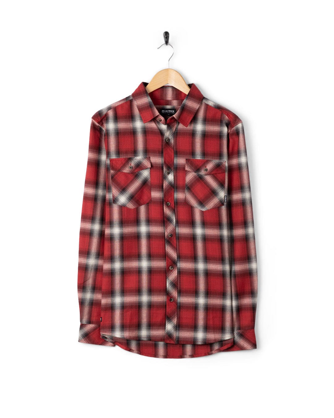 Miles - Mens Flannel Shirt - Dark Red