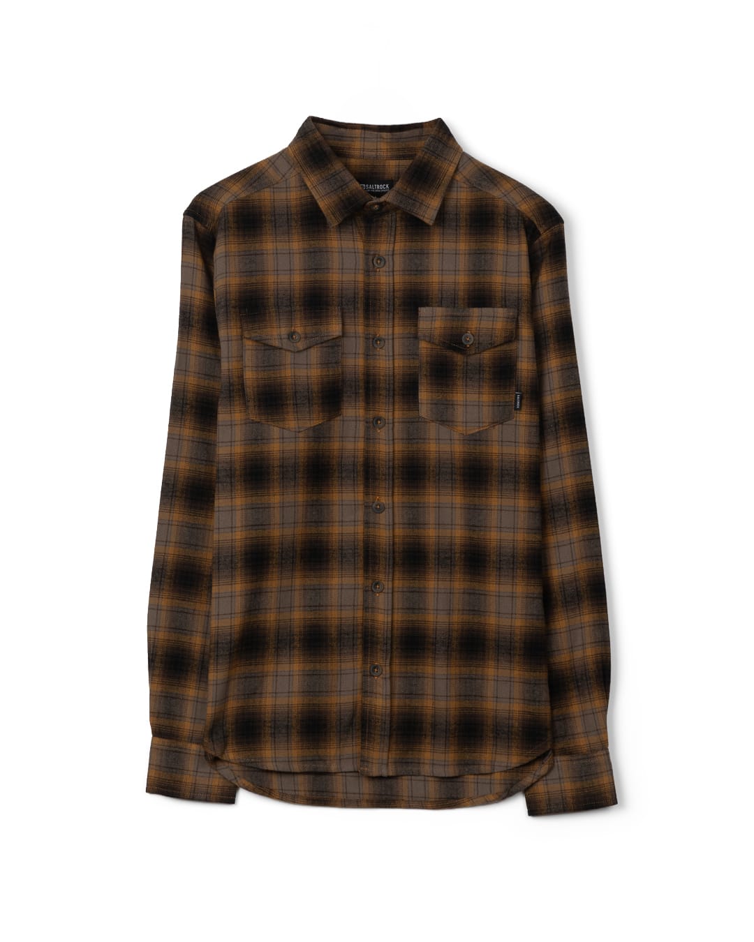 Miles Mens Long Sleeve Shirt In Brown