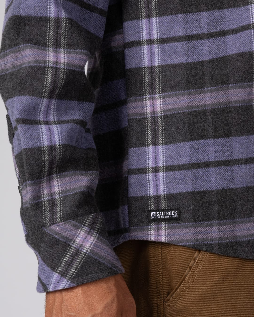 Wilfred Mens Check Flannel Shirt in Purple