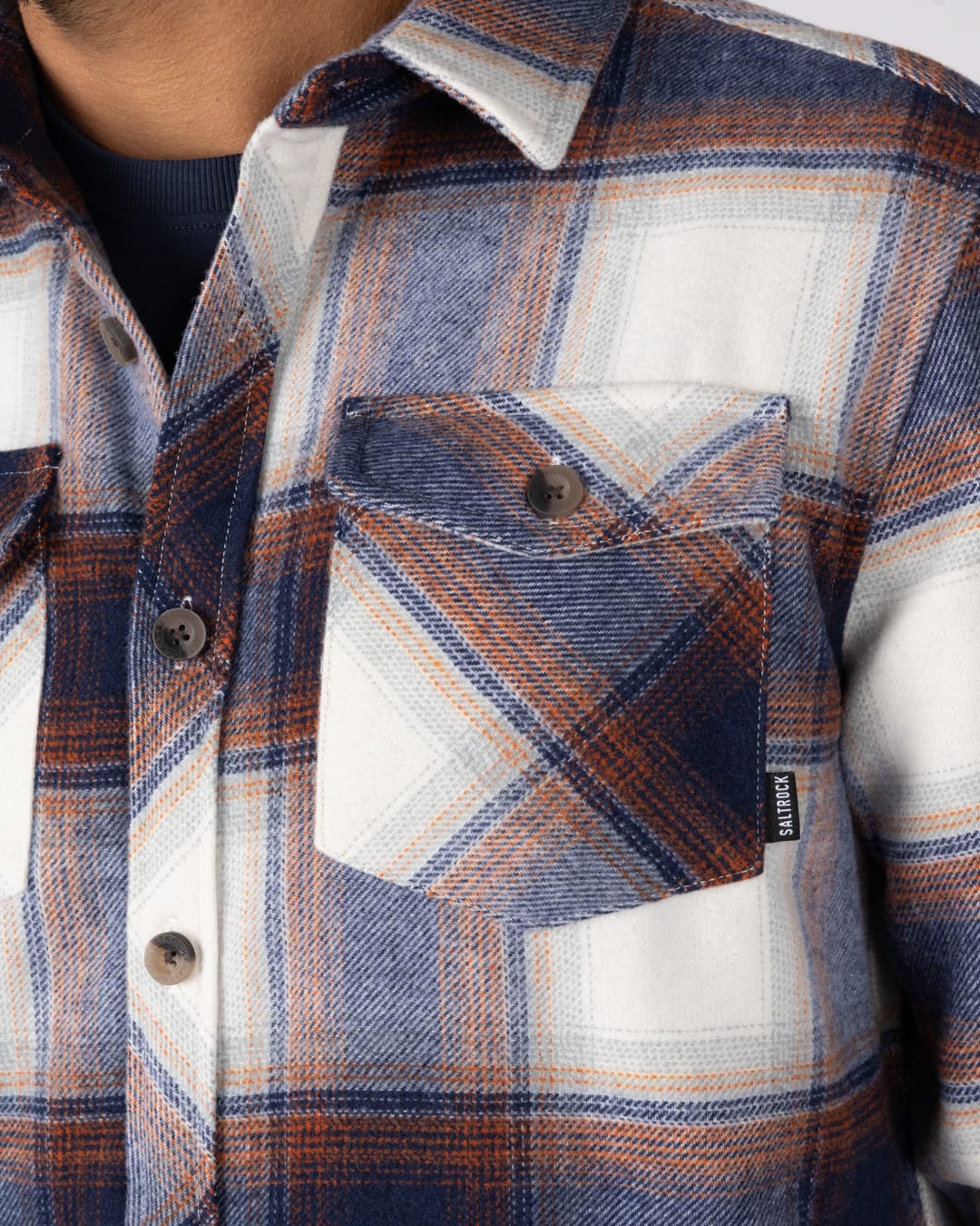 Wilfred Mens Check Flannel Shirt in Blue