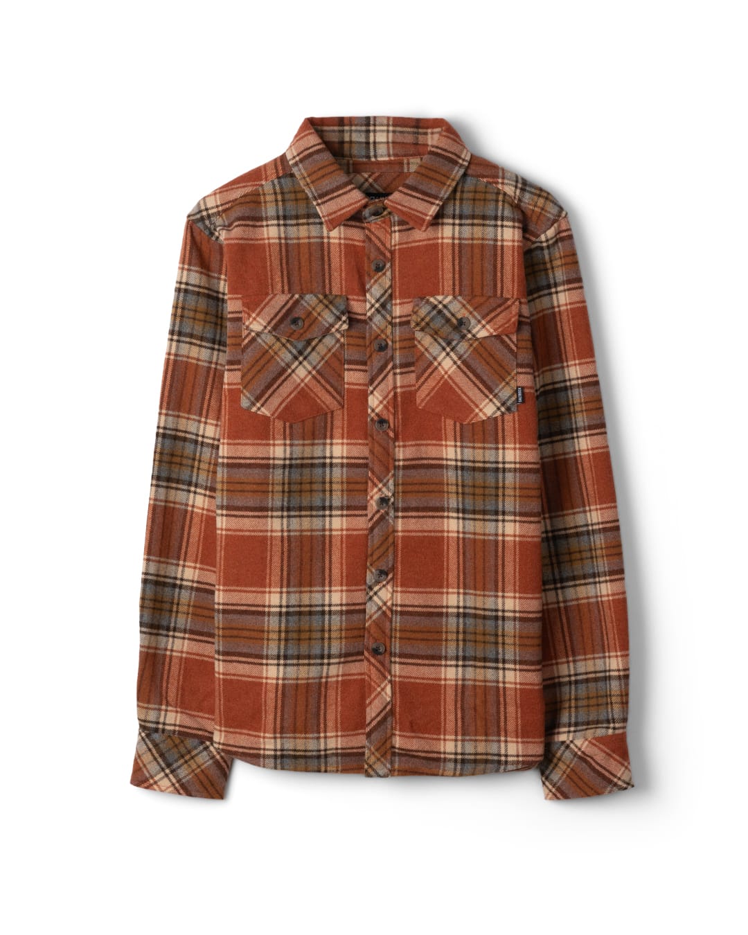 Wilfred Mens Check Flannel Shirt in Orange