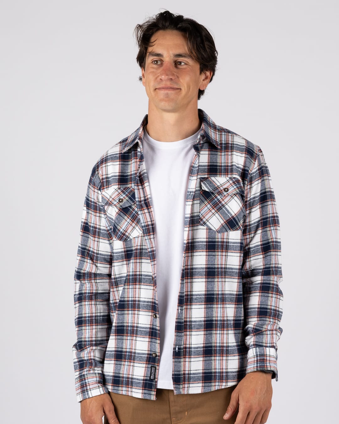Finni Check Shirt in Dark Blue