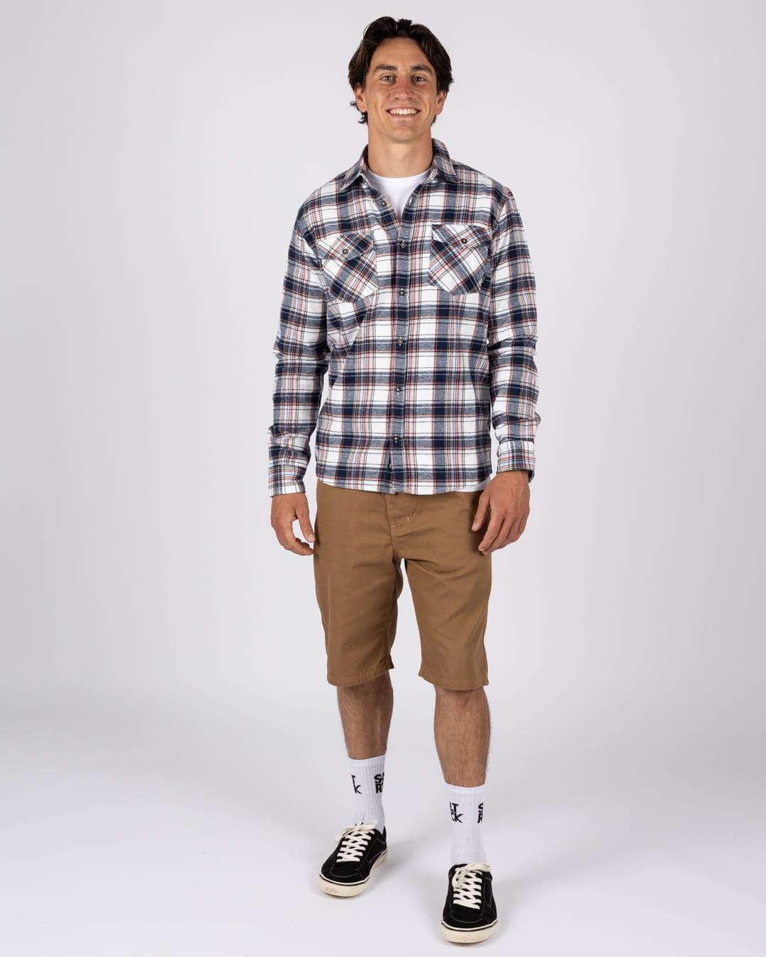 Finni Check Shirt in Dark Blue