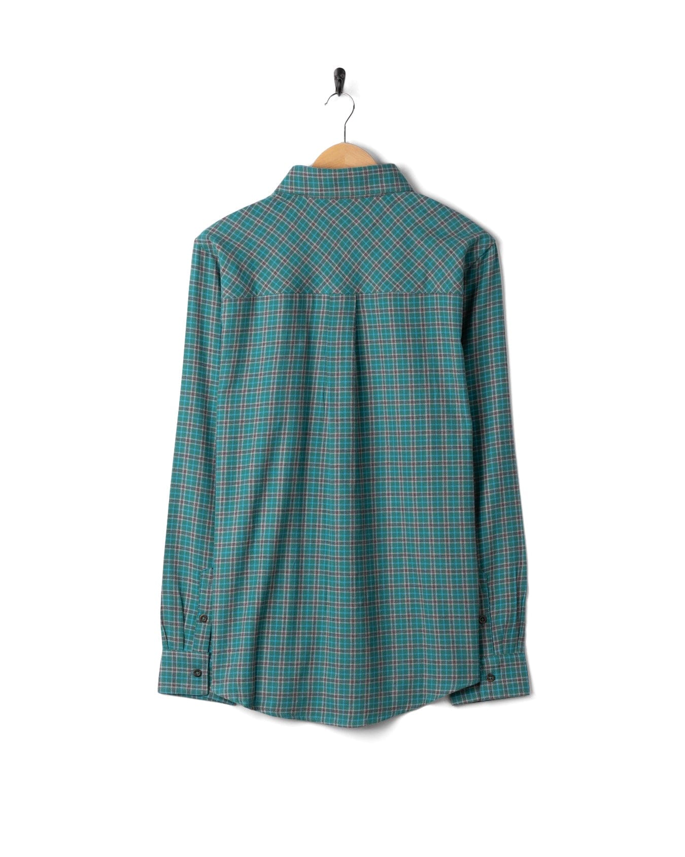 Nyjah Mens Flannel Shirt in Dark Green