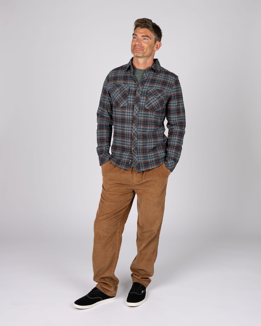 Raith Mens Long Sleeve Shirt In Brown