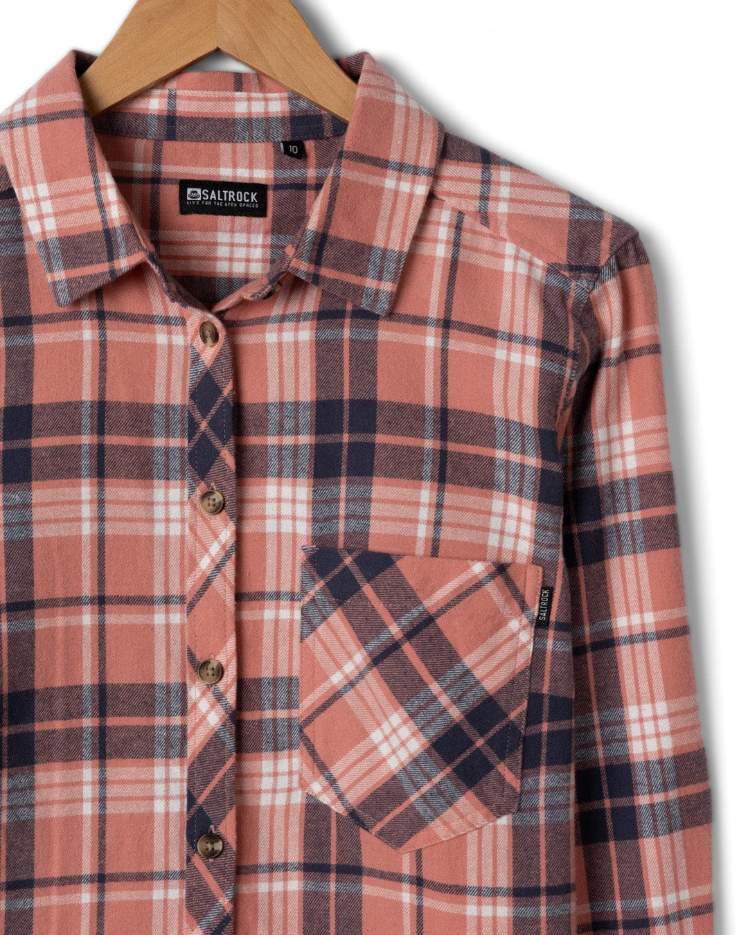 Rosalin Womens Check Shirt in Pink