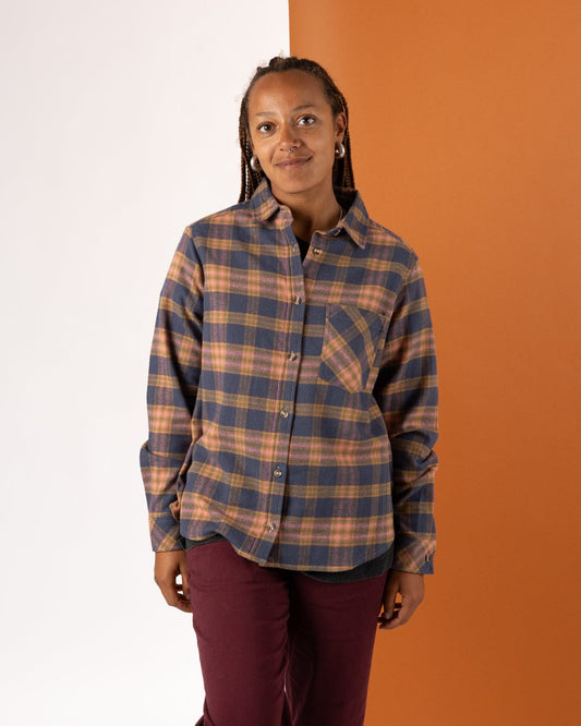Rosalin - Womens Check Shirt - Purple