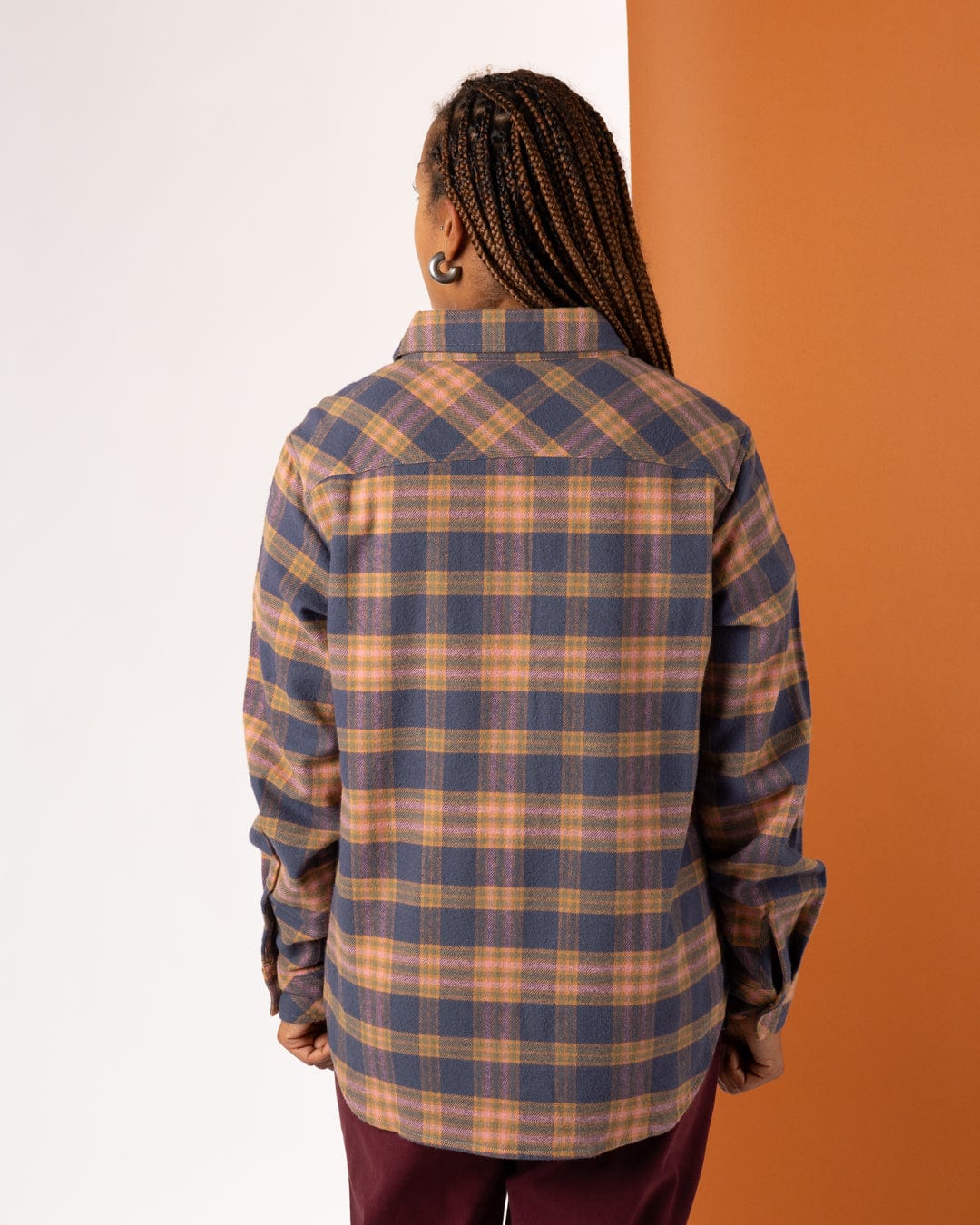 Rosalin - Womens Check Shirt - Purple