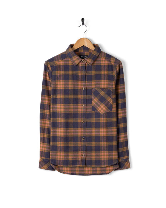 Rosalin - Womens Check Shirt - Purple