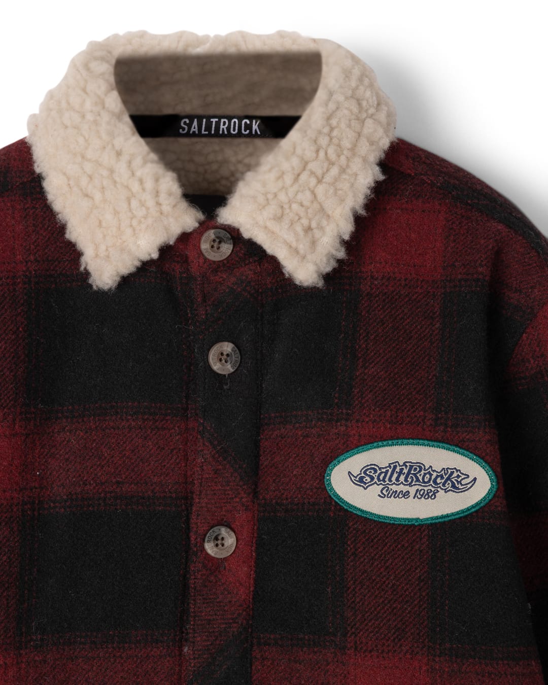 Fisher Kids Borg Lined Shirt in Red