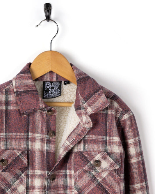 Alana - Kids Shacket - Pink Check