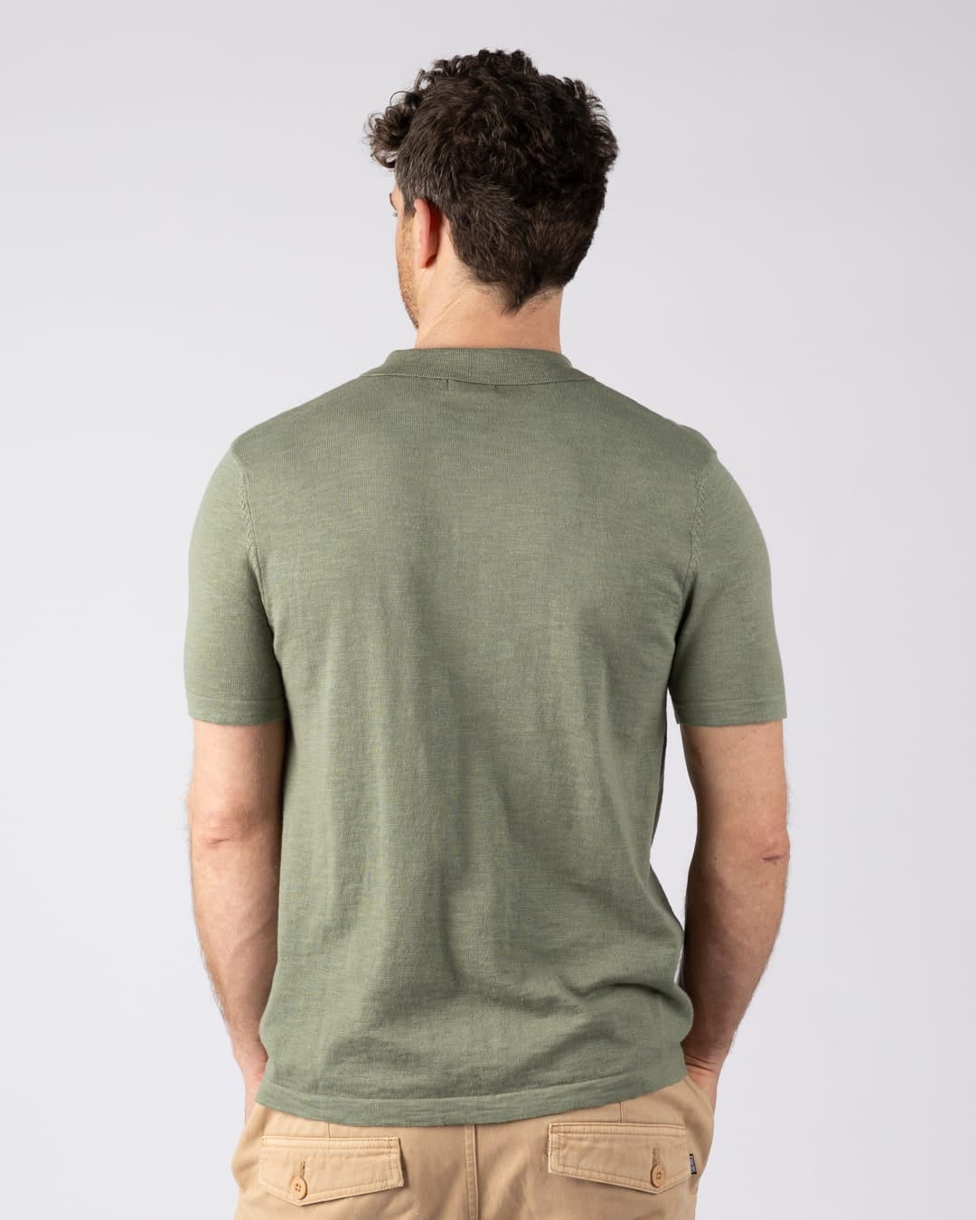 Caspian Men Short Sleeve Shirt in Light Green