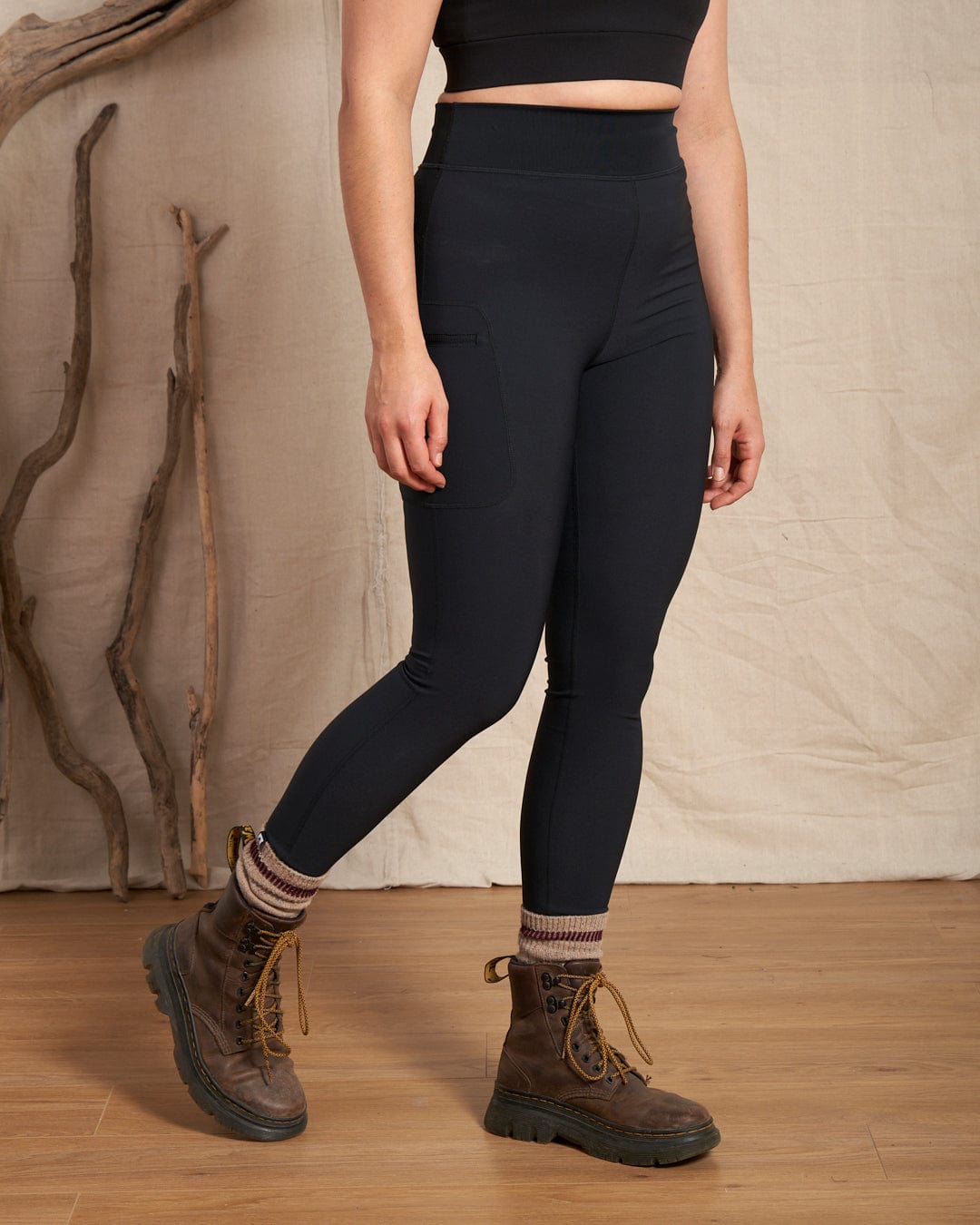 SOFTSAIL Leggings Da Donna A Vita Alta A Figura Intera In Cotone Ricco Tummy Control Sport Gym Yoga Fitness Pantaloni Elastici Da Donna Solid Slimming Taglie Forti Cenere 48 LWP - Foto 7