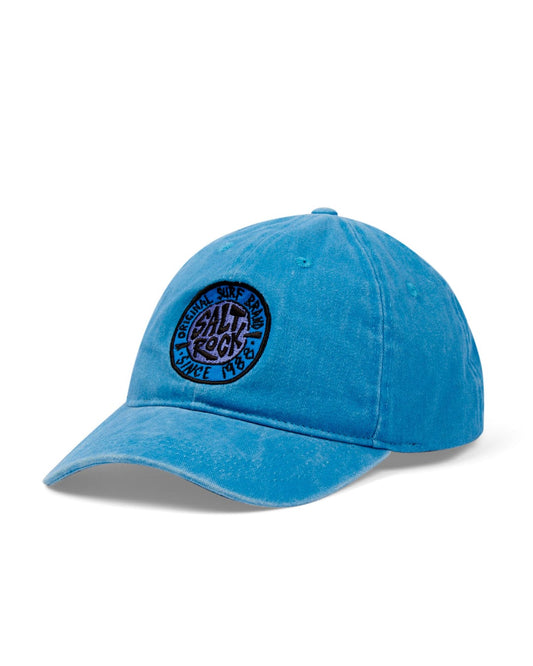 Blue SR Original Cap with a Saltrock branded badge on the front.