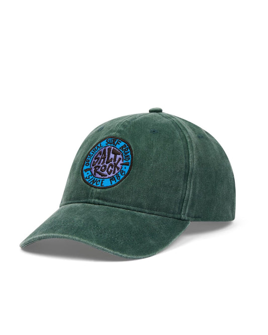 SR Original Cap - Green with a Saltrock branded badge and an adjustable strap.