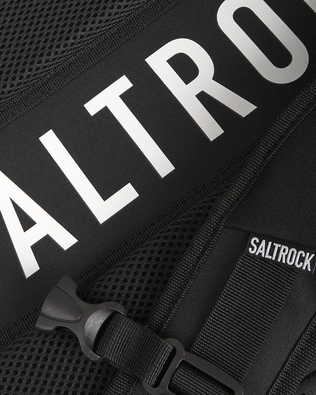 A Streamline - Backpack - Black with the word Saltrock on it.