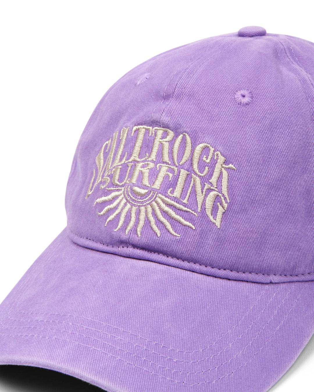 Purple Sunburst Cap with "Saltrock" embroidered on the front.